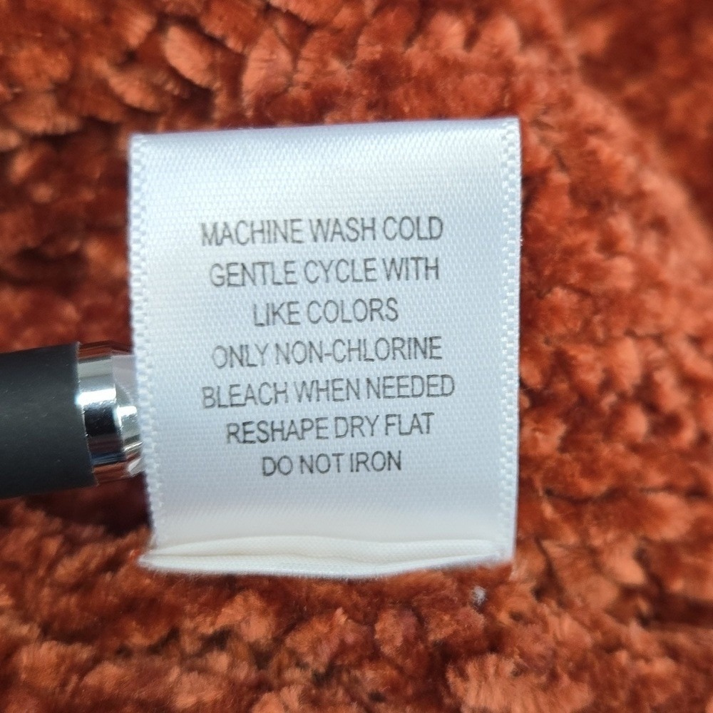 Charlotte Russe Off The Shoulder‎ Chenille Sweater Dress Rust Orange S - Picture 7 of 7